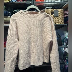 Cozy Kids' Light Pink Sweater with sparkle thread